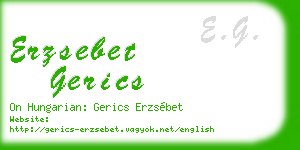 erzsebet gerics business card